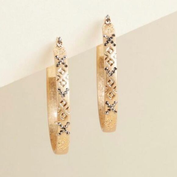 Torrid Stone Hoop Earring - Picture 2 of 3